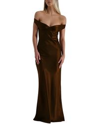 LOEY - Off-The-Shoulder Maxi Dress - Lyst