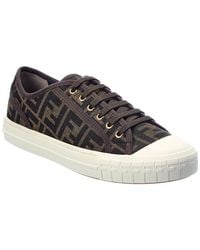 Fendi - Domino Ff Canvas Sneaker - Lyst