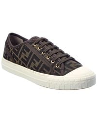 Fendi - Domino Ff Canvas Sneaker - Lyst