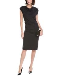 Vince - Cowl Neck Side Drape Dress - Lyst
