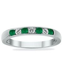 Gem Spark - 14K 0.66 Ct. Tw. Diamond & Emerald Ring - Lyst