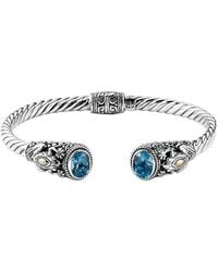 Samuel B. - 18K & 5.00 Ct. Tw. Topaz Hinged Bangle - Lyst