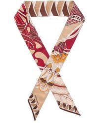 Ferragamo - Butterflies Print Silk Scarf - Lyst