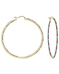 Rachel Glauber - Plated Cz Inside Out Hoops - Lyst