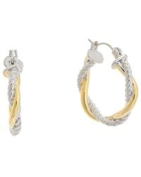 Juvell - 18K Two-Tone Plated Twisted Hoops - Lyst