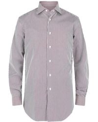 Brioni - Striped Button-Up Shirt - Lyst
