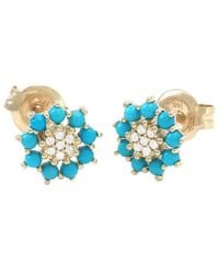 Gemstones - 0.05 Ct. Tw. Diamond 14K Earrings - Lyst