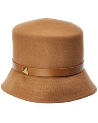 Valentino Roman Stud Bucket Hat - Brown