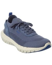 BOSS - Motion Knit & Suede Sneaker - Lyst