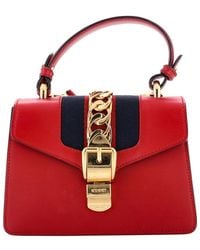 Gucci - Leather Sylvie Top Handle Bag Mini (Authentic Pre-Loved) - Lyst
