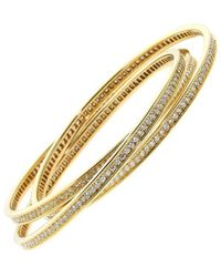 Cartier - 18K 6.45 Ct. Tw. Diamond Trinity Full Bangle (Authentic Pre-Owned) - Lyst