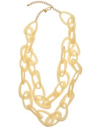 Kenneth Jay Lane - Plated Resin Link Necklace - Lyst