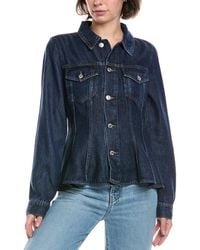 7 For All Mankind - Flounce Trucker Jacket - Lyst