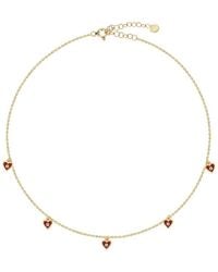 Gabi Rielle - Merry & Bright 14k Over Silver Cz Evil Eye Heart Necklace - Lyst