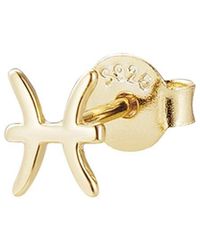 Adornia - 14K Over Single Zodiac Sign Stud Earrings - Lyst