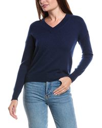 Forte - Gathered Sleeve V-Neck Cashmere Sweater - Lyst