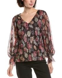 Vince Camuto - V Neck Balloon Sleeve Blouse - Lyst