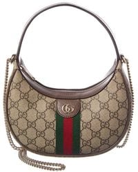 Gucci - Ophidia Small Gg Supreme Canvas & Leather Hobo Bag - Lyst
