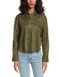 Theory - Linen-Blend Boyfriend Shirt - Lyst