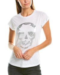 Zadig & Voltaire Skinny Foil Skull T-shirt - White