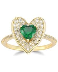 Sphera Milano - 14K Over Cz Heart Ring - Lyst