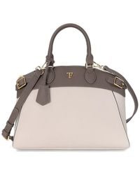 Tiffany & Fred Paris - Grained Leather Top-Handle Satchel - Lyst
