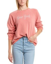 Monrow Studded Raglan Sweatshirt - Pink