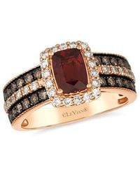 Le Vian - 14K Rose 1.88 Ct. Tw. Diamond & Garnet Cocktail Ring - Lyst