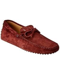 Tod's - Gommino Suede Moccasin - Lyst