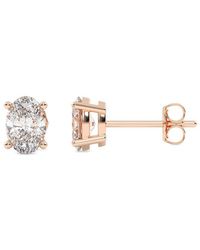 Lab Grown Diamonds - 14K Rose 2.00 Ct. Tw. Lab-Grown Diamond Earrings - Lyst
