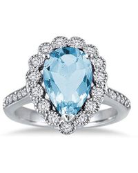 Gem Spark - 14k 5.41 Ct. Tw. Diamond & Blue Topaz Ring - Lyst