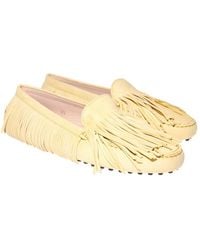 Tod's - Tassel Fringe Suede Loafer - Lyst