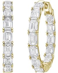 Diana M. Jewels - Diana M. 14K 8.00 Ct. Tw. Lab-Grown Diamond Hoop Earrings - Lyst