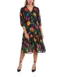Johnny Was - Ermyas Silk Midi Dress - Lyst