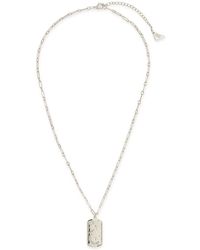 Sterling Forever - Libra Constellation Dog Tag Necklace - Lyst