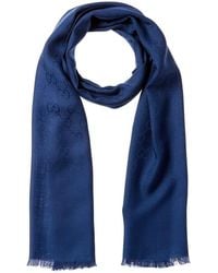 Gucci - Logo Small Jacquard Wool & Silk-blend Scarf - Lyst