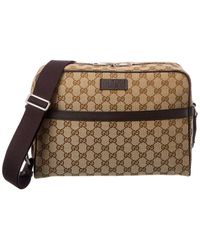 Gucci - GG Canvas & Leather Messenger Bag - Lyst