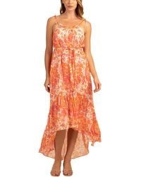 Trina Turk - Honest Silk-blend Midi Dress - Lyst