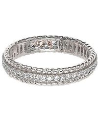Suzy Levian CZ Jewelry - Suzy Levian Cz Filigree Stackable Eternity Ring - Lyst