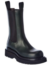 Bottega Veneta Lug Leather Boot - Green