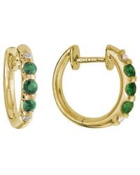 Diamond Select Cuts - 14k 0.44 Ct. Tw. Diamond & Emerald Earrings - Lyst