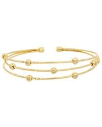 Meshmerise - 18K Plated 0.18 Ct. Tw. Diamond Bangle Bracelet - Lyst