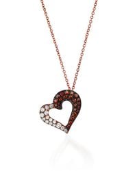 Le Vian - Le Vian Red Carpet 14k Strawberry Gold 0.38 Ct. Tw. Diamond Pendant Necklace - Lyst