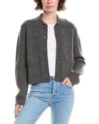 Forte - Short Doubleknit Cashmere Shacket - Lyst