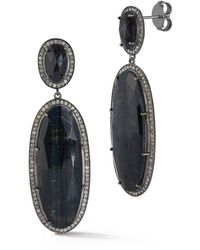 Banji Jewelry - Silver 2.11 Ct. Tw. Diamond & Black Onyx Statement Earrings - Lyst