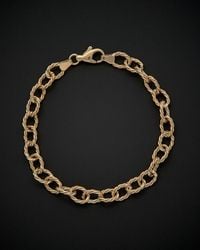Italian Gold - 14k Ribbed Rolo Link Bracelet - Lyst