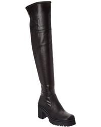 Miu Miu - Logo Leather Ankle Boot - Lyst