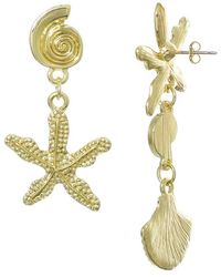 Adornia - Starfish & Shell Drop Earrings - Lyst