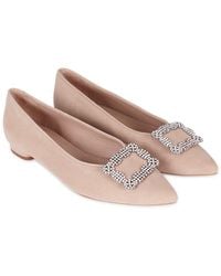 Menina Step - Tiara Pointy Leather Ballet Flat - Lyst
