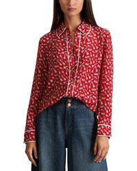 Alice + Olivia - Willa Pleated Silk Top - Lyst